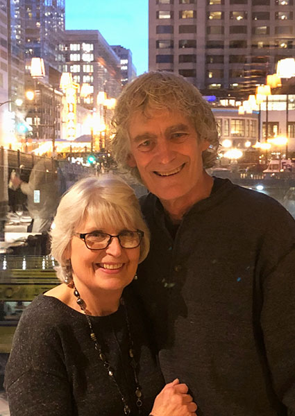 Carol and Allan Vest at Smith & Wolinsky’s in Chicago, where they enjoyed a Christmas gift of dinner (and tickets to “Hamilton”) from their children.