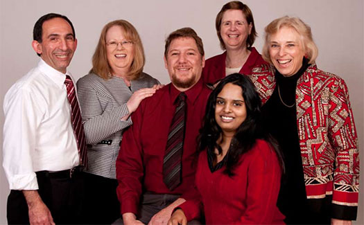 The Office of External Programs team in 2010: Dr. Terry Borg, Gail Hayenga, Ted Moen, Sue Brammerlo, Marti Jernberg and Divya Kondavee.