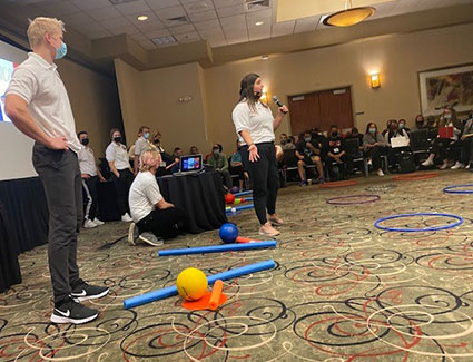 Members of the KNPE Majors Club present at IAHPERD.