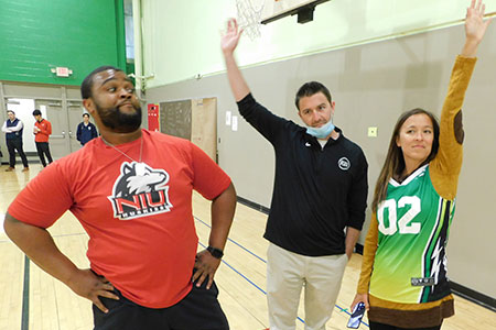 Here for it: Tim Mack (former Project FLEX graduate student), Zach Wahl-Alexander and Jenn Jacobs