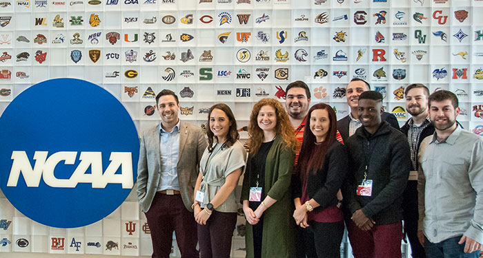 Steve Howell and Engage U.S. travelers at the NCAA headquarters.