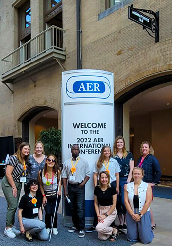 Ten students from the College of Education's visually impaired program attended the AER conference in St. Louis.
