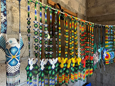 Leonarda’s beaded necklaces.