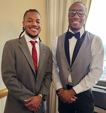 Project FLEX graduate assistant Izaiah Webb and Malcolm Turner