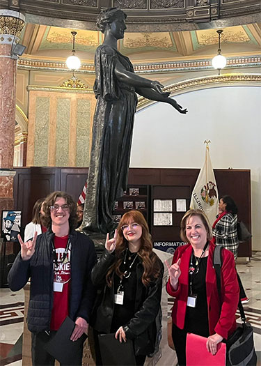 Dean Laurie Elish-Piper visited Springfield on the NIU Day of Advocacy.