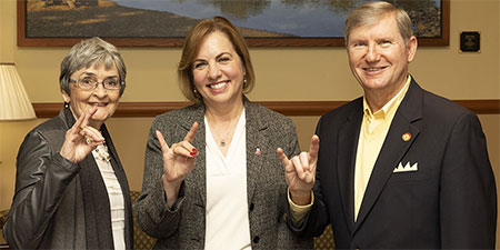 Laurie Elish-Piper with Annette and Jerry Johns.
