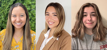 Chelsea Cluchey, Quinn Galindo and Bailey Schejbal.