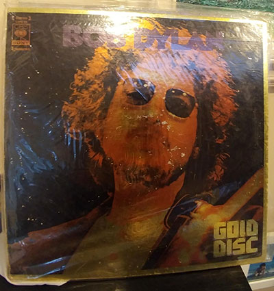 Hidetada Shimizu’s vinyl copy of the Bob Dylan Gold Disc album.
