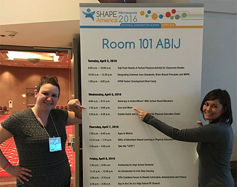 Core and More: Kelly Zerby and Cindie Cortinas-Vogt present at SHAPE America in Minneapolis, 2016.