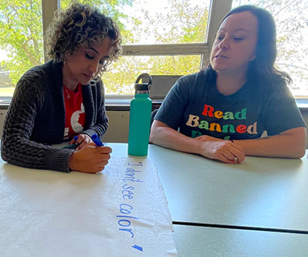Educators collaborate during a Social Justice Summer Camp 7.0 workshop.