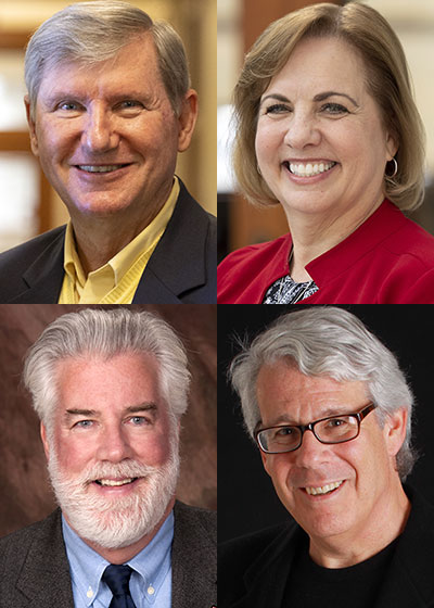 “ ... standing on the shoulders of giants ...” Jerry Johns, Laurie Elish-Piper, Norm Stahl and David Paige.