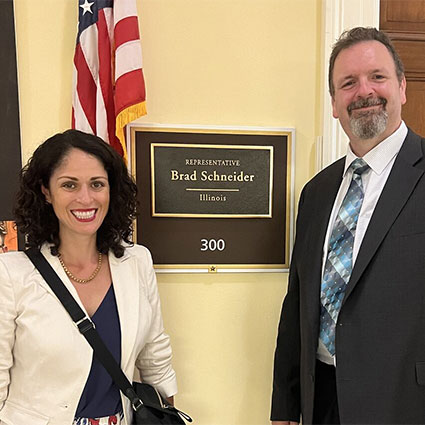 Monica Schroeder and Dale Fisher visited Washington, D.C., to represent the American Association of School Personnel Administrators in advocacy of increased support and funding for the Individuals with Disabilities Education Act as well as for initiatives focused on teacher retention and recruitment.
