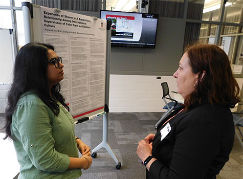Priyanka Jha presents her work at the 2023 Student Research Symposium.