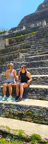 Jenn Jacobs and KNPE alumna Emma Baumert in Belize.