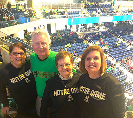 Suedbeck “with my mom, dad and sister. My dad passed away a year ago, so this is a special image.”