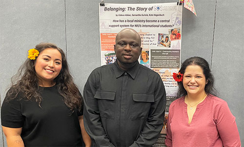 Samantha Guirola, Gideon Abban and Kate Hagenbuch.