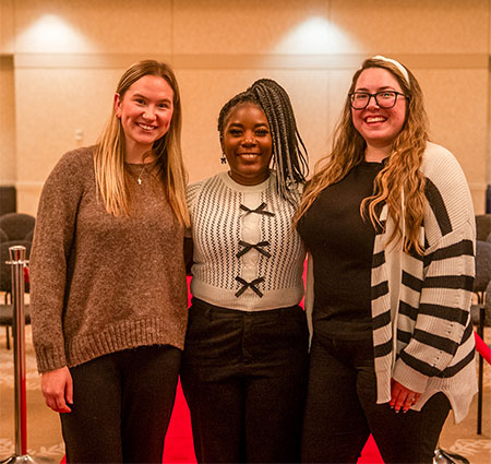 Grace DeSmedt, Dominique Yackley and Ashley Manor.