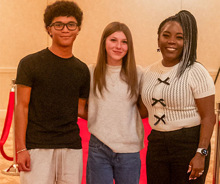 Dominique Yackley (right) and fans!