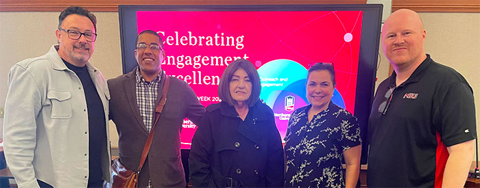 Mike Manderino, Eric Junco, Sally Blake, Miriam Ojaghi and Jason Pope